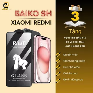 Cường lực Baiko Redmi Note 11 Pro Note 10 Pro Note 9s Redmi K30 5G K40 K50 Gaming 10 10C 10A  A1 10X 9 9A 9C 9T 8 7 12