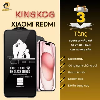 Kính cường lực KingKong Redmi Note 12 12s 11 11s Pro 10 Pro 10s 9s 9 12C A1 A2+ Turbo K30 K40 K50 Gaming 10C 10A 9A 9C 8