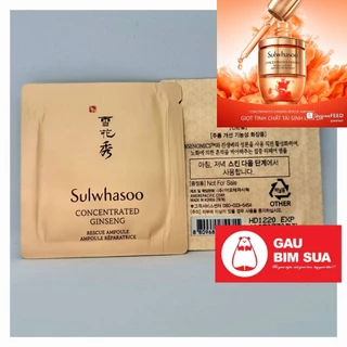 (T10.25)Tinh chất nhân sâm cô đặc giải cứu tức thì Sulwhasoo Concentrated Ginseng Rescue Ampoule