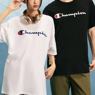 Áo Thun Champion LAVIENA Nam Nữ Cổ Tròn Form Rộng Tay Lỡ Chất Vải Cotton 250GSM Cao Cấp