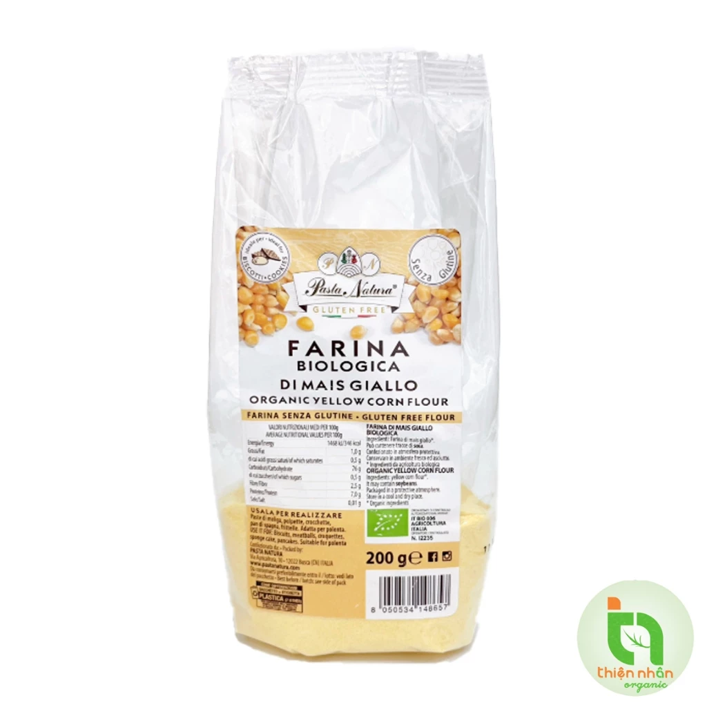 Bột Bắp Hữu Cơ Pasta Natura 200g Organic Yellow Corn Flour