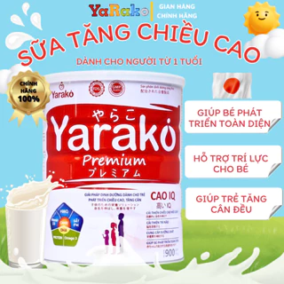 Sữa Bột Tăng Chiều Cao YARAKO PREMIUM CAO IQ Giúp Cho Trẻ Phát Triển Chiều Cao Và Tăng Cân Hộp 900g