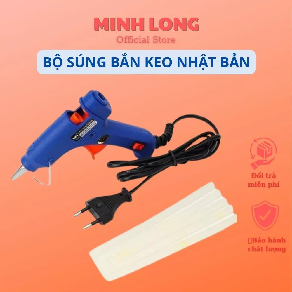 Súng Bắn Keo Nến Silicon Máy 40W Đa Năng Và 10 Cây Keo