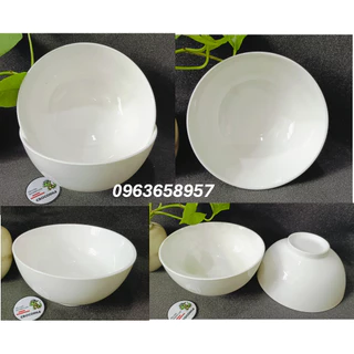 COMBO 10 CÁI TÔ SỨ TRẮNG TRƠN 15cm - TÔ CANH -TÔ PHỞ