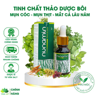 [CHUYÊN MỤN CÓC]Tinh Chất Thảo Mộc Bôi Mụn Cóc, Mụn Thịt, Mắt Cá Chân Nunamin 15 ML + Tặng Băng Gâu X2