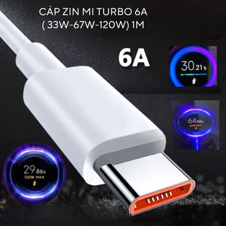 Cáp sạc Zin Xiaomi chuẩn MI turbo charge 6A (33W-67W-120W) MAX