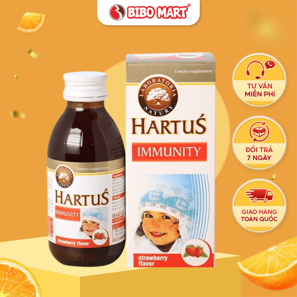 Siro Hỗ Trợ Miễn Dịch Hartus Immunity Tăng Sức Đề Kháng Hỗ Trợ Bé Khỏe Mạnh Chính Hãng - Bibo Mart