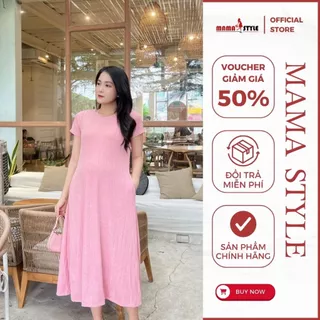 Đầm Bầu Mama Style, Váy bầu thun suông chữ A, mặc bầu và sau sinh