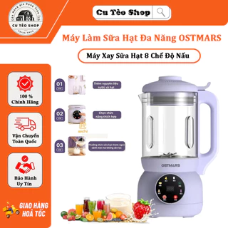 Máy Làm Sữa Hạt Đa Năng Ostmars Dung Tích 1100ml, Công Suất 800W, Máy Làm Sữa Đậu Nành, Nấu Sữa Ngô...