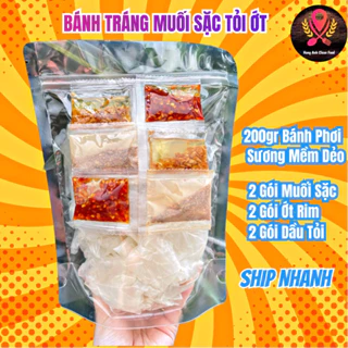 Combo Bánh Tráng Phơi Sương Dẻo Muối Sặc Tỏi Ớt