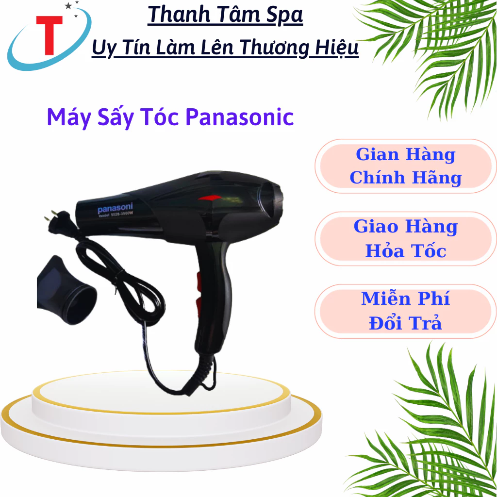 ( Bảo Hành 12 Tháng ) Máy Sấy Tóc Panassonic Hàng Chuẩn Loại 1 Siêu Khoẻ ,Có Đèn Led Dùng Cho Gia Đình Sanon Tóc Spa