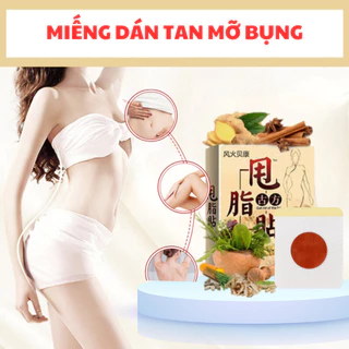 Miếng Dán Đông Y Tan Mỡ Bụng Giảm Béo, Giảm Cân Đốt Cháy Mỡ Thừa Vùng Bụng, Bắp Tay Chân Hiệu Quả - Hộp 40 Miếng