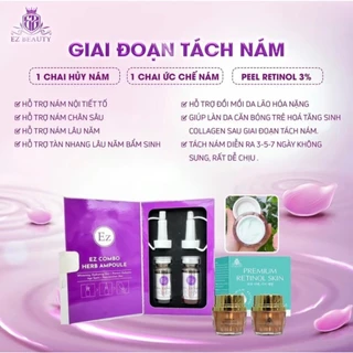 Bộ Kem Peel Retinol 3% Và Cập Tách Nám Ez Beauty Hỗ Trợ Nám, Tàn Nhang, Giúp Da Căng Bóng, Ngăn Ngừa Lão Hóa