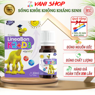 D3K2 Lineabon Bổ Sung Vitamin Giúp Bé Ngủ Ngon, Cao Lớn