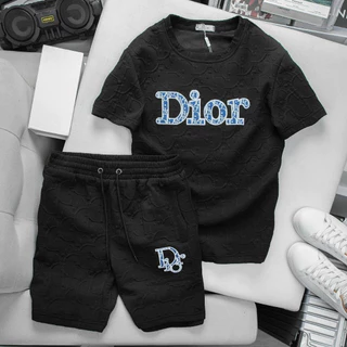 [ Ocean Park Luxury ] Bộ Hè Dior Họa Tiết Logo Thêu - Bộ Dior Chất Cotton Thoáng Mát Siêu cực hot 2024