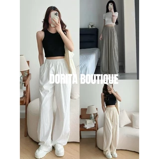 QUẦN GIÓ LỤA ỐNG XUÔNG CẠP CHUN 5 MÀU BASIC DỄ MIX DORITA BOUTIQUE