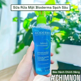 Sữa rửa mặt Bio Sebium Gel Moussant 200ml Xanh Da Dầu/ Hồng