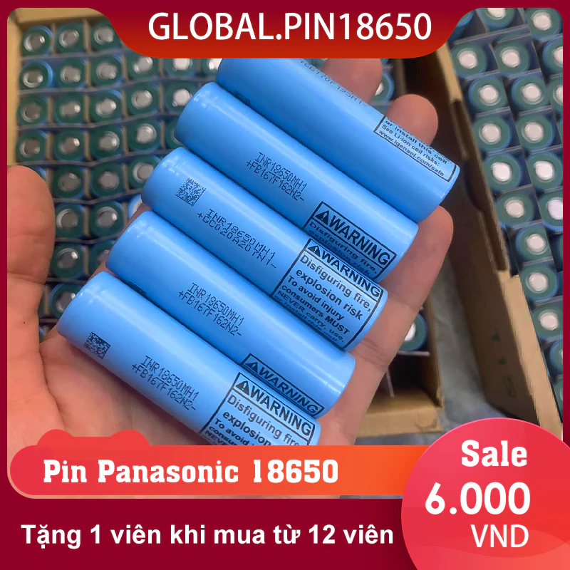 Pin 18650 LG MH1 3200mAh,  3.7v xả 25A Tháo khối mua 12 tặng1