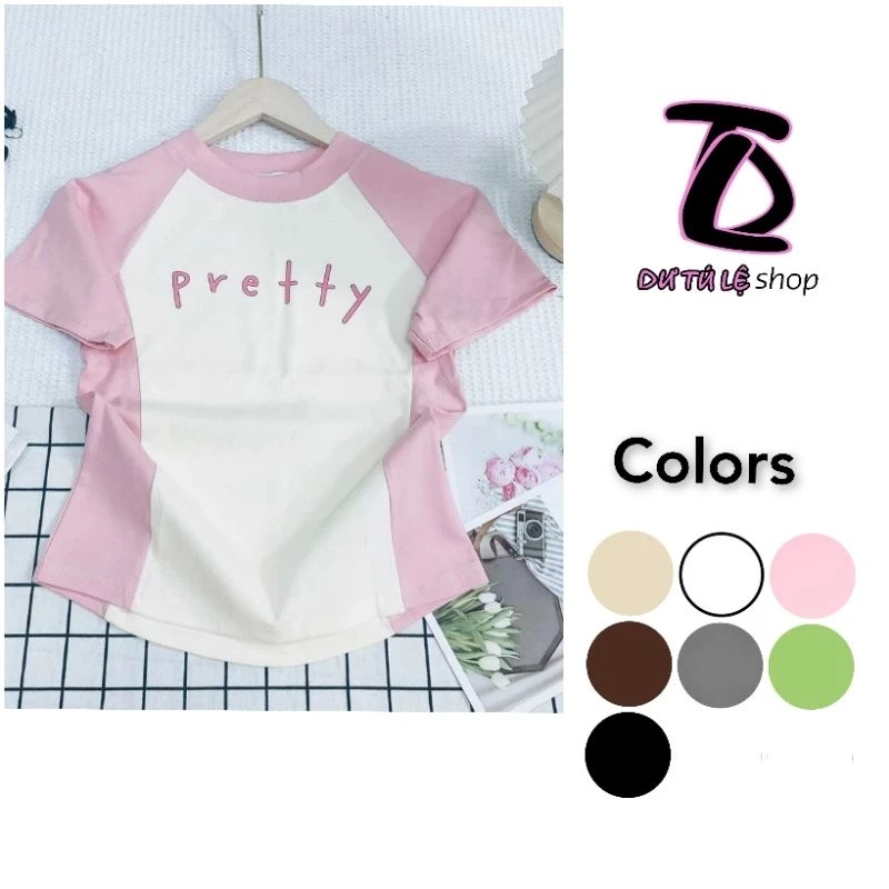 Áo BabyTee Pretty Phối Thân Vải Borip Co Dãn 4 Chiều - Dư Tú Lệ Shop