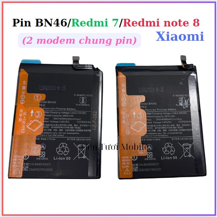 Pin Xiaomi BN46 Redmi 7/Redmi Note 8 ,mới