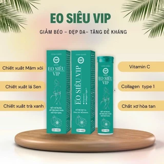 [Chính Hãng] Sủi Siết Eo DETOX EO VIPP X10, Giảm Bụng, Giảm Mỡ, Không Gây Đi Ngoài, Ống 20 viên Davina