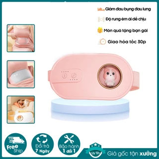 Máy Massage bụng kinh Mkstar, đai chườm ấm bụng, sưởi ấm bụng giảm đau - Bảo Hành 12 Tháng