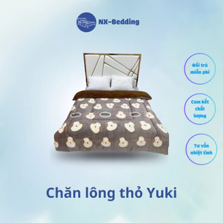 Chăn lông thỏ yuki Cao Cấp,Chăn Siêu Mềm Nhẹ Cho Mùa Đông, Làm Ấm Nhanh Giữ Nhiệt Tốt Kích Thước Chuẩn - NX-Bedding