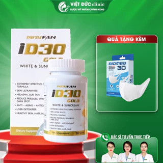 Viên uống trắng da PETYFANID 30 chống nắng PETYFAN ID30 Gold White Suncream - Hàng chính hãng