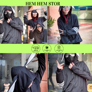 Áo chống nắng thom tai thỏ nam nữ unisex cao cấp chống tia uv siêu tốt thời trang cao cấp hottrend streetwear xu hướng