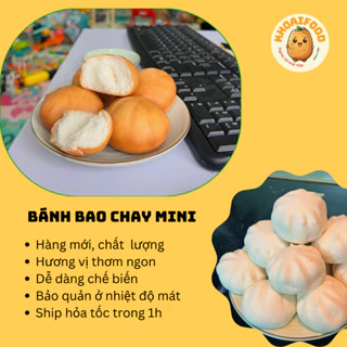 Bánh bao chay mini, bánh bao sữa mềm xốp, chiên rán thơm ngon, tiện lợi ( bịch 1kg -40c)