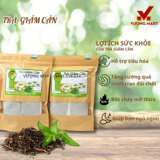 Trà giảm cân 150 Gram( 30 túi lọc x5g)  (dưỡng nhan hỗ trợ detox, thải độc, đốt cháy mỡ thừa hiệu quả ) Vuong Mart