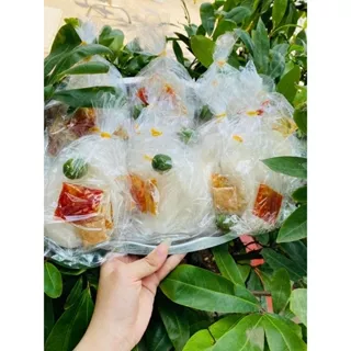 ( 10b) Bánh tráng vò phơi sương sate mỡ  hành ,hành phi , hành phi con ruốc , dầu tỏi , dầu ớt , muối nhuyễn