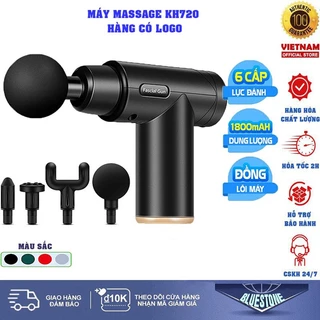 Máy mát xa cầm tay, súng massage KH720 trị liệu toàn thân Với 4 Đầu Thay Thế 6 Cấp Độ BH 12 Tháng