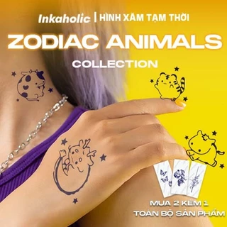 [Zodiac Animals Collection] Hình xăm dán tạm thời Inkaholic, đẹp & ngầu, chống nước