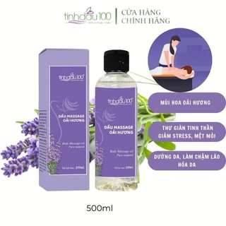 Tinh dầu massage body oải hương Tinh Dầu 100 matxa cơ thể hương lavender chai 200ml