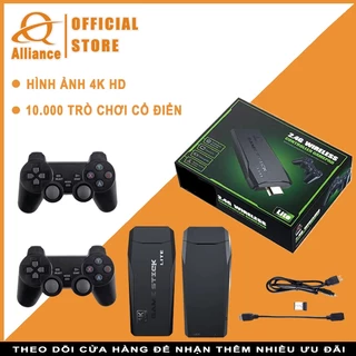 QQLH Store Máy Chơi Game Điện Tử 4 Nút Game Stick HDMI 10000+ Trò Chơi, Kết nối HDMI, 4K HD