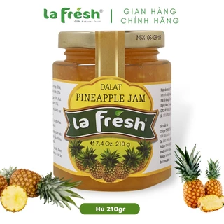 Mứt trái cây Lafresh, mứt Thơm hủ thủy tinh 210gr, nguyên liệu làm bánh