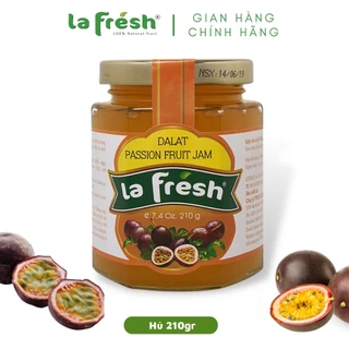 Mứt trái cây Lafresh, mứt Chanh dây hủ thủy tinh 210gr, nguyên liệu làm bánh