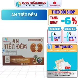 Viên Uống Hỗ Trợ Sức Khỏe An Tiểu Đêm - DƯỢC PHẨM 24H - Thành Phần Thảo Dược, Linh Chi (30v)