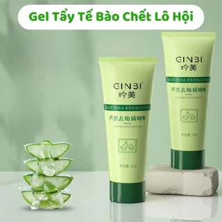 Gel Nha Đam Tẩy Tế Bào Chết Cho Mọi Loại Da GINBI 100g, Tẩy Da Chết Lô Hội Trắng Da Mờ Thâm Sạm Mềm Mịn