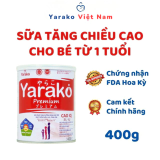 Sữa Tăng Chiều Cao YARAKO PREMIUM CAOIQ Hỗ Trợ Dinh Dưỡng Cho Trẻ Phát Triển Chiều Cao Tăng Cân 400g