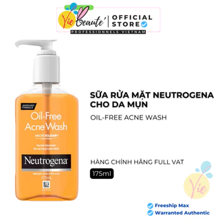 Sữa Rửa Mặt Neutrogena Oil-Free Acne Wash Ngăn Ngừa Mụn 175ml