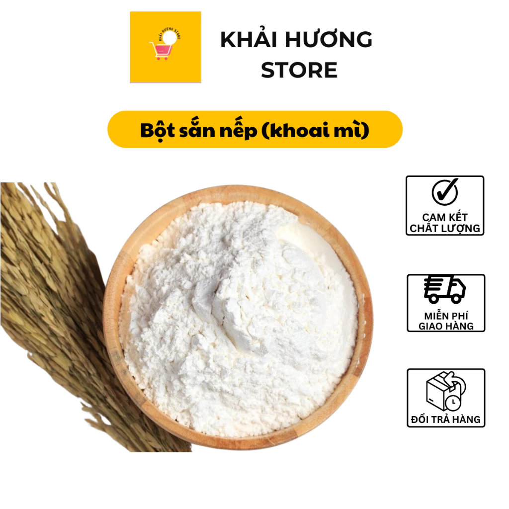 Bột sắn nếp (khoai mì) làm bánh sắn và các loại bánh 1kg giá sỉ tại xưởng