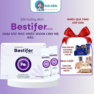 Sắt bầu hướng đích Bestifer Mom cho mẹ bầu sau sinh hỗ trợ giảm thiếu máu do thiếu sắt, không tanh không tác dụng phụ