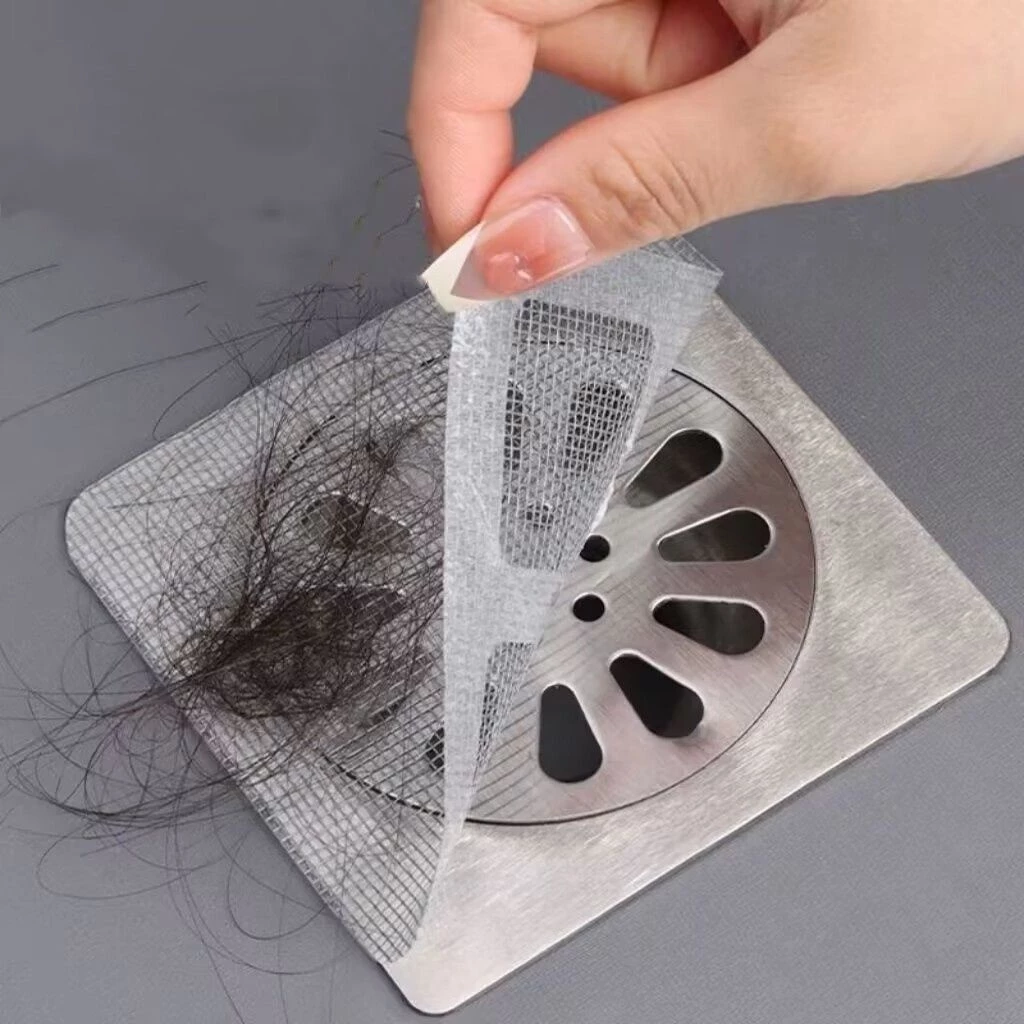 30 Miếng Dán Miệng Cống Lọc Rác Chống Tắc Nghẽn, Lưới Dán Thoát Sàn Bồn Rửa Dùng 1 Lần Nhà Tắm, Vệ Sinh