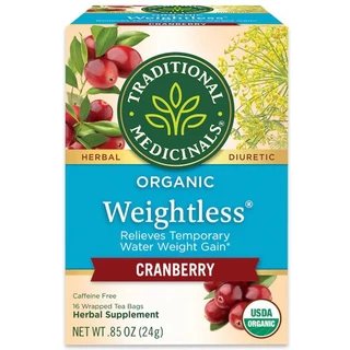 Traditional Medicinals, Organic Weightless cranberry relieves temporary water weight gain , 16 Wrapped Tea Bags