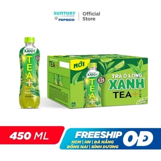 Thùng 24 chai trà ô long Xanh tea plus 450ml