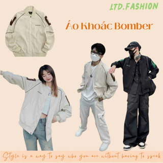 ÁO KHOÁC BOMBER DA LỘN NAM NỮ UNISEX THÊU LOGO, CÓ TÚI NGOÀI - LTD.BOUTIQUE - ÁO MAY 2 LỚP CÓ LÓT DÙ