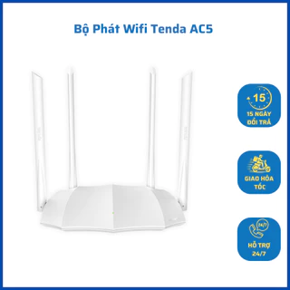 Bộ Phát Wifi Tenda AC5 Băng Tần Kép Chuẩn AC 1200Mbps - Hàng Chính Hãng