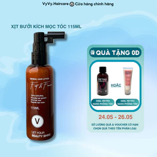 Xịt kích mọc không bết tóc [QTFS], giảm rụng tóc, dưỡng tóc vyvyhaircare V 115ml